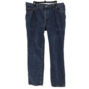 Carhartt FR Jeans Mens 38x36 Blue Denim Straight Leg Flame Resistant Workwear